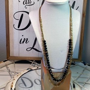 🎁 3 for $15. J. Crew 3 Strand Antique Gold Tone Beaded Necklace